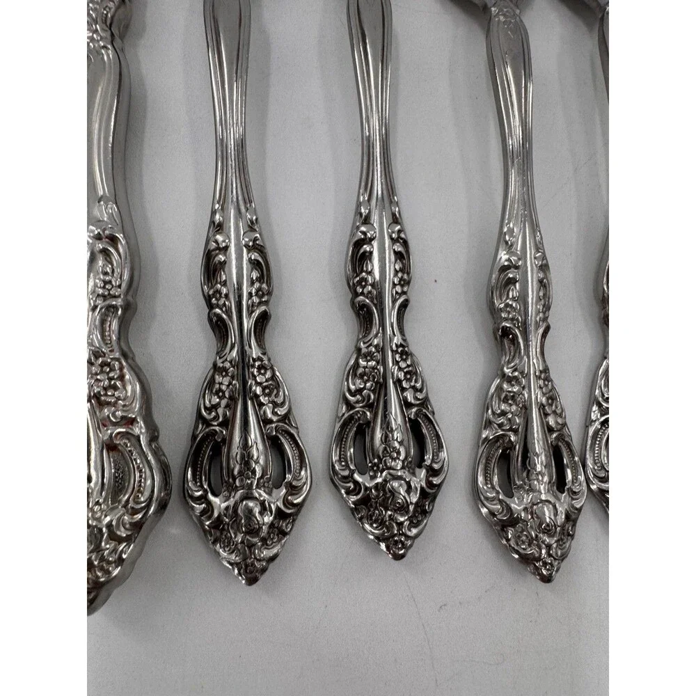 Oneida Michelangelo Heirloom Cube Set Of 9 Stainless Flatware Forks Spoons Knife